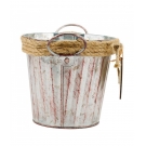 Balde Metal RÃºstico AlÃ§as MetÃ¡licas Jardinagem 12x13cm