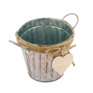 Balde Metal RÃºstico AlÃ§as MetÃ¡licas Jardinagem 12x13cm
