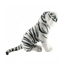 Tigre Branco Sentado Realista 31cm - PelÃºcia