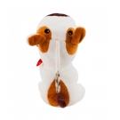 Chaveiro Cachorro Narigudo Branco 16cm - PelÃºcia