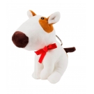 Chaveiro Cachorro Narigudo Branco 16cm - PelÃºcia