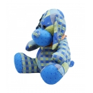 Cachorro Azul De Pano Sentado LaÃ§o PescoÃ§o 29cm - PelÃºcia