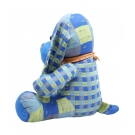 Cachorro Azul De Pano Sentado LaÃ§o PescoÃ§o 22cm - PelÃºcia