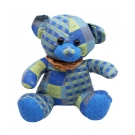 Urso Azul De Pano Sentado LaÃ§o PescoÃ§o 30cm - PelÃºcia