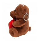 Chaveiro Urso Marrom Escuro CoraÃ§Ã£o Amor 12cm - PelÃºcia