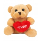 Chaveiro Urso Bege CoraÃ§Ã£o Amor 12cm - PelÃºcia