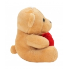 Chaveiro Urso Bege CoraÃ§Ã£o Amor 12cm - PelÃºcia