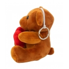 Chaveiro Urso Marrom Claro CoraÃ§Ã£o Amor 12cm - PelÃºcia