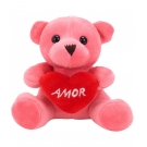 Chaveiro Urso Rosa CoraÃ§Ã£o Amor 12cm - PelÃºcia