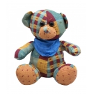 Urso Laranja De Pano Sentado LaÃ§o PescoÃ§o 23cm - PelÃºcia