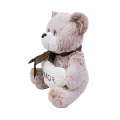 Urso CoraÃ§Ã£o Amor Marrom Alaranjado 30cm - PelÃºcia