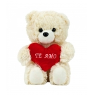 Urso Branco CoraÃ§Ã£o Te Amo 30cm - PelÃºcia