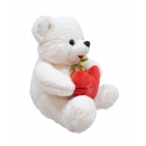 Urso Branco CoraÃ§Ã£o Te Amo 33cm - PelÃºcia