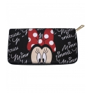 Carteira Rosto Minnie Preta - Disney