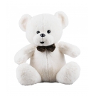 Urso Branco Sentado Gravata Borboleta 36cm - PelÃºcia