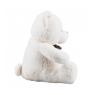 Urso Branco Sentado Gravata Borboleta 36cm - PelÃºcia