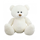Urso Branco Sentado Sorriso 46cm - PelÃºcia