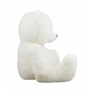 Urso Branco Sentado Sorriso 46cm - PelÃºcia