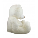 Urso Branco Sentado Sorriso 73cm - PelÃºcia