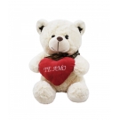 Urso Branco CoraÃ§Ã£o Te Amo 40cm - PelÃºcia