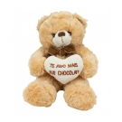 Urso Sentado Te Amo Mais Que Chocolate 21cm - PelÃºcia