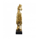 Cavalo Dourado Empinando 33cm - Resina Animais