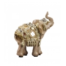 Elefante Tromba Levantada 11cm - Resina Animais