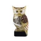 Coruja Dourada 18cm - Resina Animais