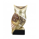 Coruja Dourada 18cm - Resina Animais