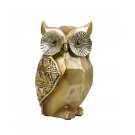 Coruja Dourada 13cm - Resina Animais