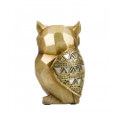 Coruja Dourada 13cm - Resina Animais