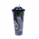 Copo Preto Disney Mickey Cubos Gelo Artificial 600ml