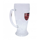 Caneca Vidro Bola Futebol 630ml - Flamengo