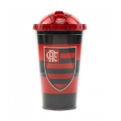 Copo De PlÃ¡stico Com Canudo 450ml - Flamengo