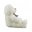 Urso Branco Sentado LaÃ§o 24cm - PelÃºcia