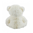 Urso Branco Sentado LaÃ§o 24cm - PelÃºcia