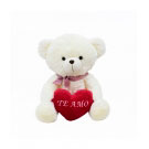 Urso Branco Te amo 45cm Foffy