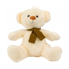 Urso Branco Sentado Cachecol 40cm - PelÃºcia