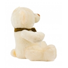Urso Branco Sentado Cachecol 40cm - PelÃºcia