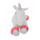 Unicornio de Pelúcia Branco e Rosa 60cm