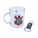 Caneca De Vidro Com Abridor De Garrafas 350ml - Corinthians