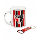 Caneca De Vidro Com Abridor De Garrafas 350ml - SPFC