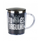 Caneca TÃ©rmica Com Tampa 450ml - Corinthians