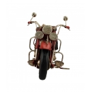 Motocicleta Vermelha 14x26x10cm Estilo RetrÃ´ Vintage