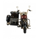 Motocicleta Preta Com Sidecar 11x19x13cm Estilo RetrÃ´ - Vintage