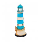 Cofre Farol Branco e Azul Retrô