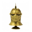 Enfeite Capacete Cavaleiro Medieval Dourado 47x26x30cm
