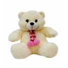 Urso Branco Com Cachecol 35cm - PelÃºcia