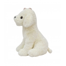 Cachorro Branco Sentado LaÃ§o 28cm - PelÃºcia