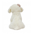 Cachorro Branco Sentado LaÃ§o 28cm - PelÃºcia